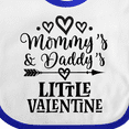 thumbnail image 4 of Inktastic Mommy Daddy Little Valentine Boys or Girls Baby Bib, 4 of 4
