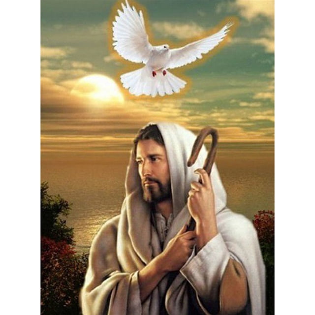 Pintura de diamante (DB0666) 5D DIY Sacerdote Paloma Square Kit Mosaic Art Craft 20X30cm FLhrweasw Nuevo