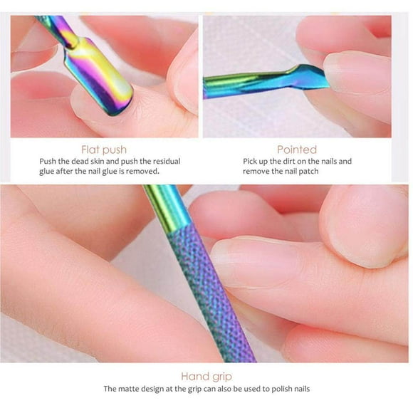 2pcs/set Cuticle Trimmer Remover Nippers Pusher Set Stainless Steel Cuticle Trimmer Remover Nippers Cuticle Peeler Scraper Dead Skin Cutter Pusher