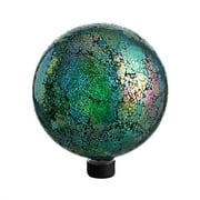 Whole Housewares Gazing Ball 10 Inch Mosaic Colorful Globe Iridescent