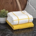 thumbnail image 6 of T-fal Solid & Checked Parquet Kitchen Towels, 2-Pack, Lemon, 6 of 7