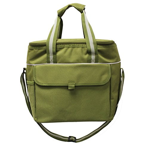 lunch bag with shoulder strap and bottle holder