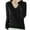 #Black, variant on WXLWZYWL Womens Solid Color Knitted Sweater Long Sleeved V-Neck Fashionable Blouses