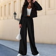 thumbnail image 5 of Pantalones Traje de dos piezas para mujer, Blazer de Color sólido, conjuntos de 2 piezas, trajes de trabajo femeninos Cgtredaw Negro T S para Mujer, 5 of 5