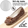 thumbnail image 5 of Knivor Fluffy Ballerina House Slippers for WomenTweed Bow Fleece Lined Non Slip Closed Back Flat Indoor Lounge Slippers, 5 of 9