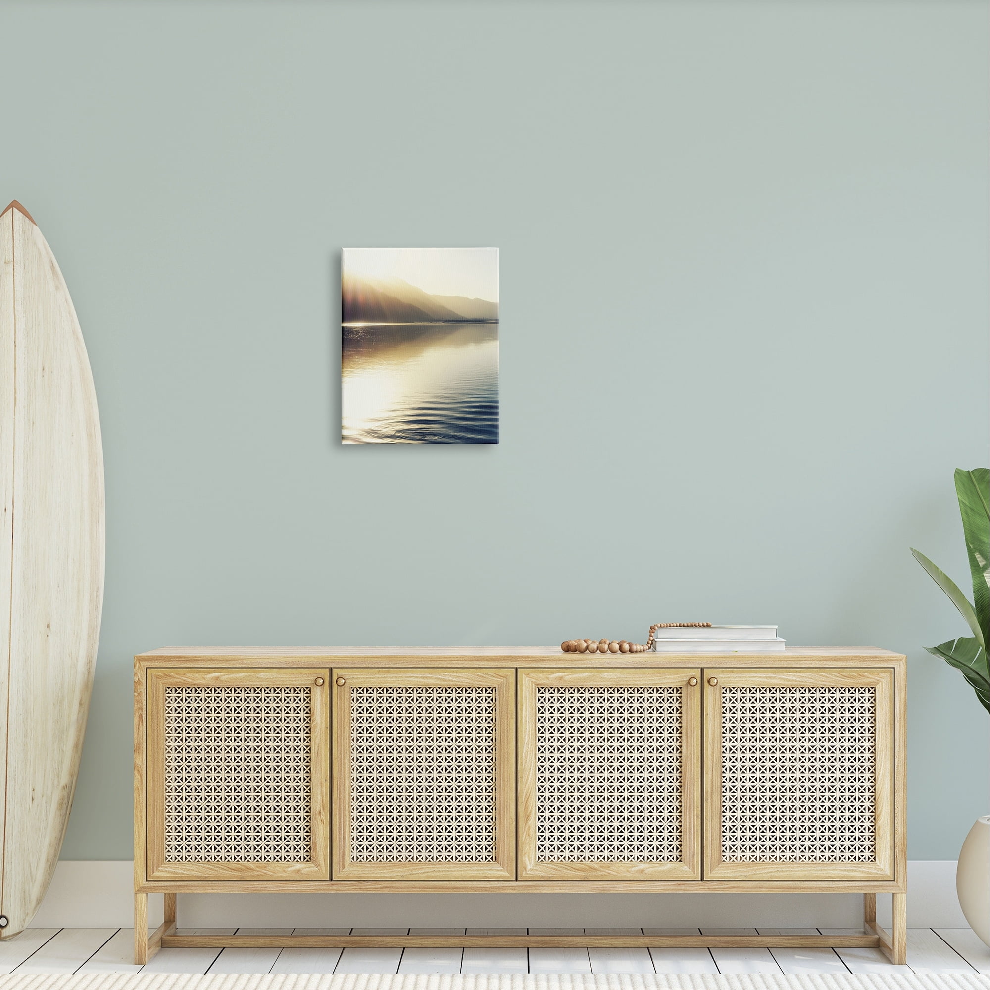 Stupell Industries Quiet Mountain Lake Water Ripples Sunrise Rays Photograph Gallery Wrapped Canvas Print Wall Art, Design by Savanah Plank