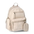 thumbnail image 2 of Madden NYC 18.5" Women's Dome Backpack with Front Pocket and Removable Pouch, Khaki, 2 of 4