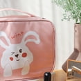 thumbnail image 4 of Neceser compacto para cosméticos y artículos esenciales Adorable organizador de maquillaje de viaje Sakura Pink, 4 of 5