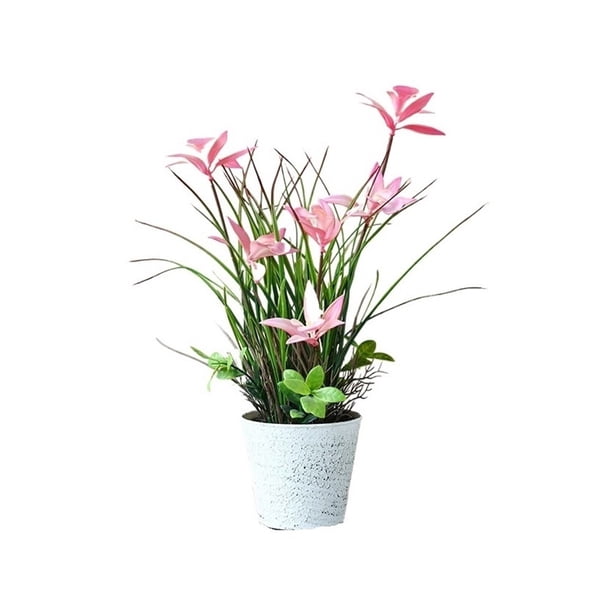 Plantas artificiales, flores simuladas, decoración de sala de estar, decoración creativa de escritorio en macetas