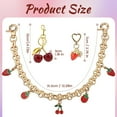 thumbnail image 2 of 3 Pcs Pearl Cherry Keychains Charms Bag Replacement Extension Chain For Crossbody Bags Handle Purse Handbag Decorations Chain, Valentine's Day Birthday Wedding Favors Anniversary Gift, 2 of 6