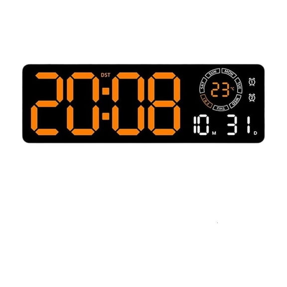 Multifunctional Modern Clock Featuring Night Light LED Display Temperature Sensors