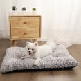 thumbnail image 3 of Methold Perrera para gatos de peluche rosa, cama cómoda y resistente a los arañazos para el amigo felino, perrera para perros de peluche con Suministros para perros Gris degradado L: 80*50 CM, 3 of 6