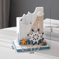 thumbnail image 2 of Wooden Pen holder Nautical Theme Nautical Desk Decor Organizer Mediterranean, 2 of 3