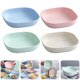 thumbnail image 5 of Juego de 4 cuencos cuadrados para cereales, cuencos pequeños de plástico para cocina, cuencos poco profundos para servir sopa, ensalada, avena, aperitivos, postres, helados, 5 of 5
