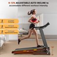 MARNUR 2.5 HP Treadmill with 12 Auto Incline, 220 lb Weight Capacity