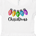 thumbnail image 4 of Inktastic Merry Christmas Rainbow Holiday Lights Girls Baby Dress, 4 of 5