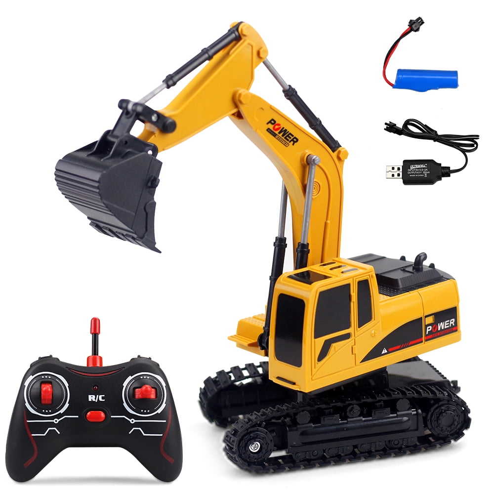 1/24 RC Excavator RC Car Construction Tractor Kids Toy with Lights ...