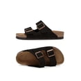 thumbnail image 3 of Womens Slide Sandals Cork Footbed With Comfort Arch Support Straps Adjustable Buckle Slip On Sandals, 3 of 5