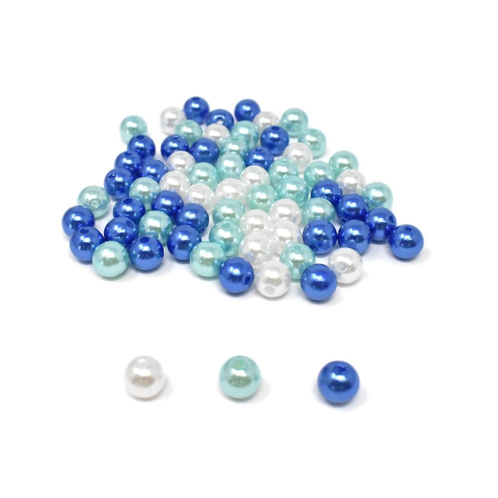 Plastic TriColor Pearl Beads, 10mm, 70Piece