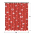 thumbnail image 5 of Red Christmas Snowflake Pattern Shower Curtain 72"x84" ,Bathroom Decorative Shower Curtains Set with 12 Hooks,Modern Waterproof Washable Shower Curtain, 5 of 6