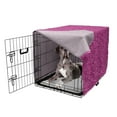 thumbnail image 5 of Pink Floral Dog Crate Cover, Summer Pattern with Creative Style Peony Petals, Easy to Use Pet Kennel Cover Small Dogs Puppies Kittens, 7 Sizes, Pink Pale Pink, by Ambesonne, 5 of 6