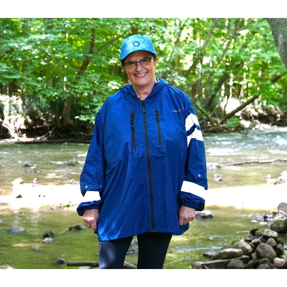 Brella Light Blue ANSI 107 Reflective Stripes 20K Waterproof Rain Jacket Unisex