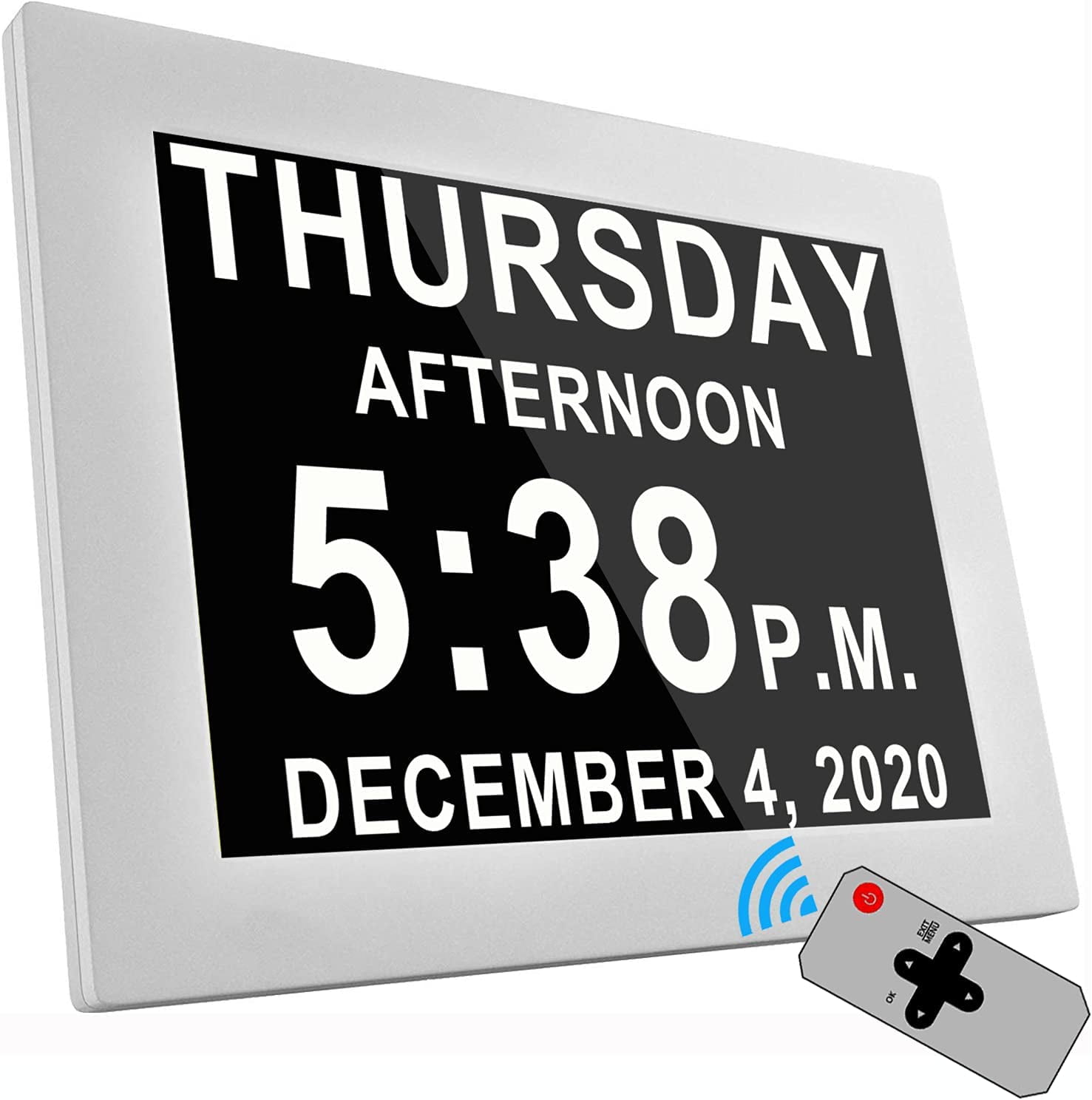 2022 Digital Calendar Alarm Day Clock, with 8” Screen Display, am pm, 5