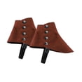 thumbnail image 4 of Fundas para botas de piratas medievales, para vestir calzado gótico renacentista retro Café, 4 of 8