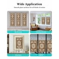 thumbnail image 6 of Window Privacy Film Brown Boho Stained Glass Window Film Decorative Sun Block Window Cover Retro Western Rustic Ethnic Tribal Patterns Window Clings Static Adhesive Sticker for Bathroom 29.5"x78.7", 6 of 7