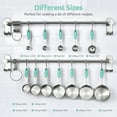 thumbnail image 3 of U-Taste 18/8 Stainless Steel Measuring Cups and Spoons Set: 12-Piece Metal Stacking Measure Set for Baking Cooking with Strengthened Welds (Aqua Sky), 3 of 11