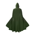 thumbnail image 3 of Capa medieval con capucha para cosplay, capa de mago punk de longitud completa, capa de , accesorios de disfraz para mujeres y hombres, fiesta y Verde claro, 3 of 10