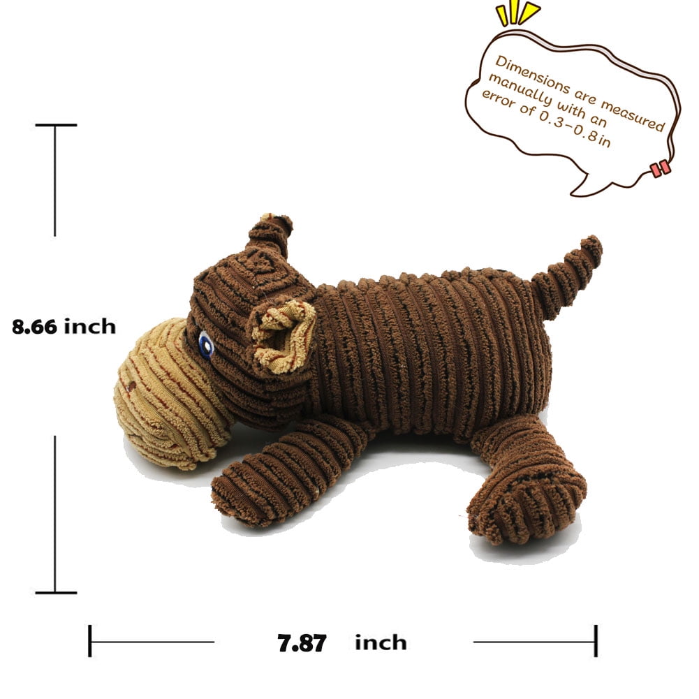 Kepooman 3 Pack Dog Chew Toy for Teething Chewing and Playtime, No Stuffing Plush Animal Dog Squeaky Toy, Multi-color Kepooman 3 Pack Dog Chew Toy for Teething Chewing and Playtime, No Stuffing Plush Animal Dog Squeaky Toy, Multi-color