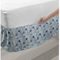 thumbnail image 2 of Doodle Bed Skirt, Abstract Snowflakes Pastel Background Winter Celebration Theme Christmas, Elastic Bedskirt Dust Ruffle Wrap Around for Bedding Decor, 4 Sizes, Beige Aqua Blue, by Ambesonne, 2 of 2