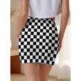 thumbnail image 3 of Skirt Checkered Pattern Multicolor Casual Streetwear, 3 of 3