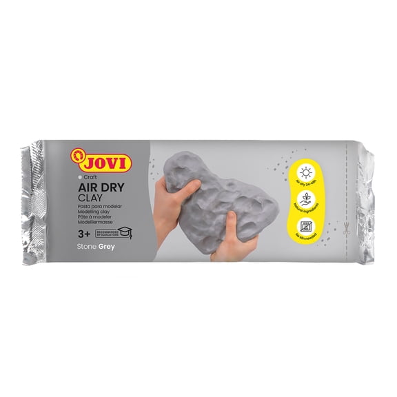 JOVI Air Dry Clay, Grey, 1.1lb Bar