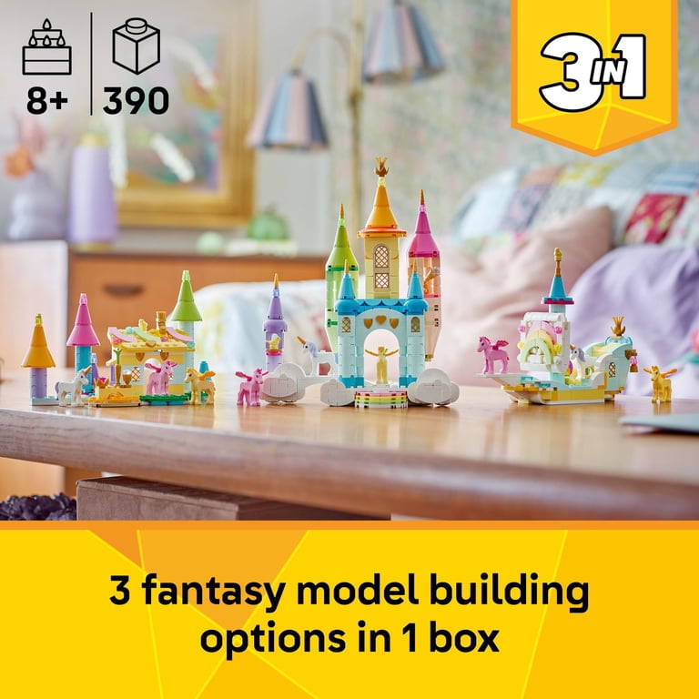 LEGO, Creator 3 in 1 Unicorn Castle, 31175, Fantasy Play Set
