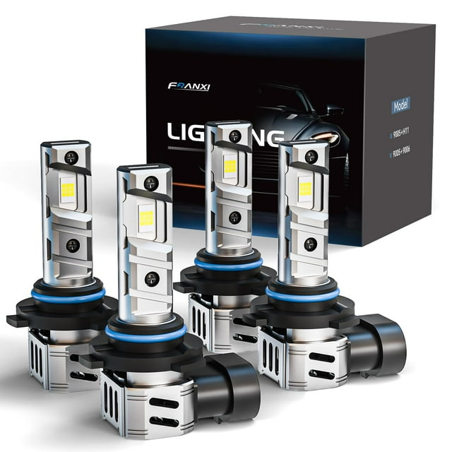 Faros antiniebla FRANXI 9005/HB3 9006/HB4 120 W 32000 LM 6000 K, paquete de 4