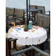 thumbnail image 2 of Blue Orange Fall Outdoor Tablecloth - 52x70 Inch Rectangle Dining Table Cover, Autumn Maple Leaf Thanksgiving Waterproof Outdoor Table Cloth with Umbrella Hole & Zipper for Picnic/Patio, 2 of 5