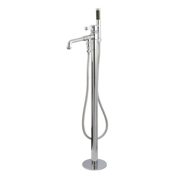 Paris Single Handle Freestanding Roman Tub Filler with Hand Shower - Chrome