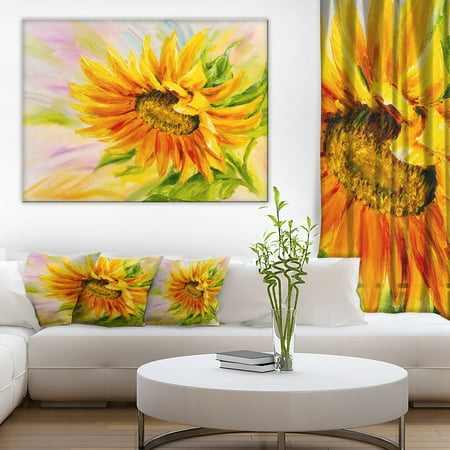 Sunflower Oil Painting - Floral Art Canvas Print | Walmart Canada