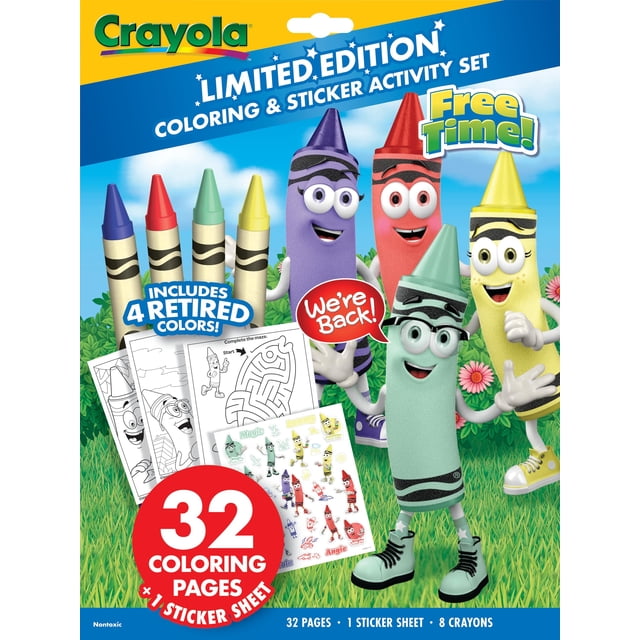 Set de Actividades Colores Retirados Crayola 8 Crayones 32 Páginas