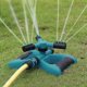 thumbnail image 5 of Aspersor de jardín de 3 brazos, sistema de riego giratorio automático de 360°, aspersor de riego para césped de jardín, pistolas aspersoras de cobertura de área grande, conexiones de manguera esquí esquí Gafas de esquí, 5 of 5