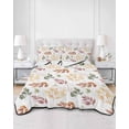 thumbnail image 3 of Orange Green Yellow Botanical Twin XL Size Down Alternative Comforter, Lightweight Comforter Quilt Bedding Set with Pillow Shams Fall Maple Leaf All Seasons Bed Comforter Duvet Insert 68"x98", 3 of 7