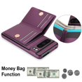 thumbnail image 6 of ELEHOLD Case for Google Pixel 8 Pro,Business PU Leather Stand Case with Card Holder & Ring Holder,Deeppurple, 6 of 8