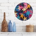 thumbnail image 3 of YAZAOO Decorative Wall Clock Size：25cm Colorful Starburstes Design Pattern Clock, 3 of 10