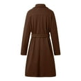 thumbnail image 6 of Women Elegant Wool Coat Lapel Collar Double Mid Long Winter Overcoats With Belted Pockets A Fine Winter Jacket for Women plus Size 3x Long Winter Jackets for Women Cute Winter Coats for Women Winter, 6 of 6