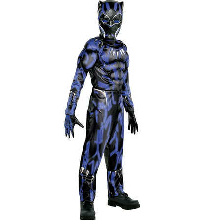 Party City Black Panther Muscle Costume for Boys, Size Large, Includes a Padded Jumpsuit, a Mask, and