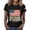 Black, variant on Only Moment Womens Festival Shirts Crew Neck Short Sleeve Vintage American Flag Short Sleeve Patriotic Independence Day Tops Light Violet,S