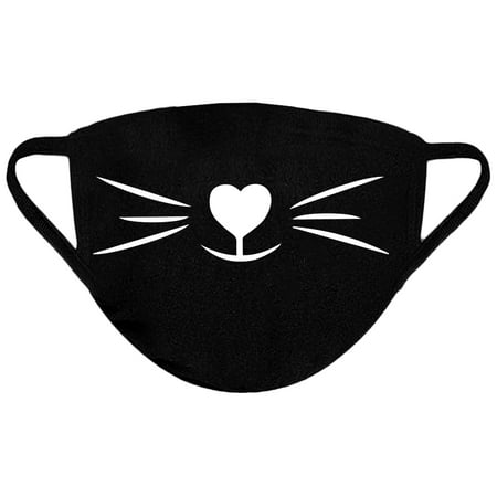 Washable Face Mask Cloth Reusable Fabric Mouth Mask 100% Cotton Face Mask with Cat Design Facial Cover Protection Breathable Mask Cute