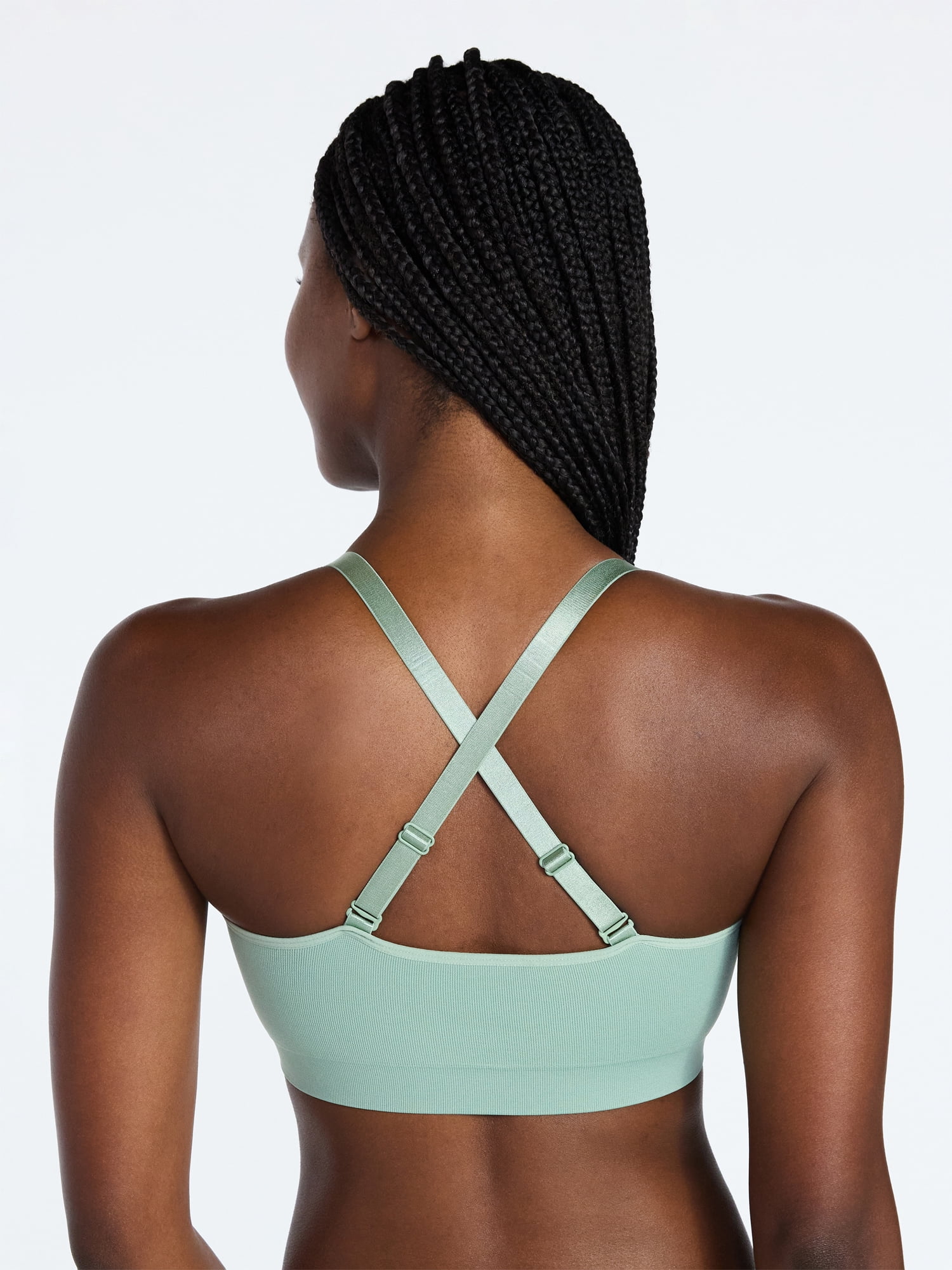 Joyspun Women's Seamless Plunge Pullover Bralette, Sizes S-XXXL